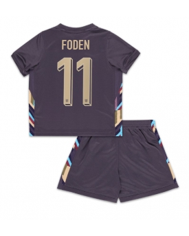 Inghilterra Phil Foden #11 Maglia Gara Trasferta Repliche Europei 2024 Bambino
